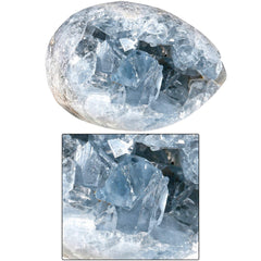 Amogeeli celestite geode decor on desk, bringing harmony and focus