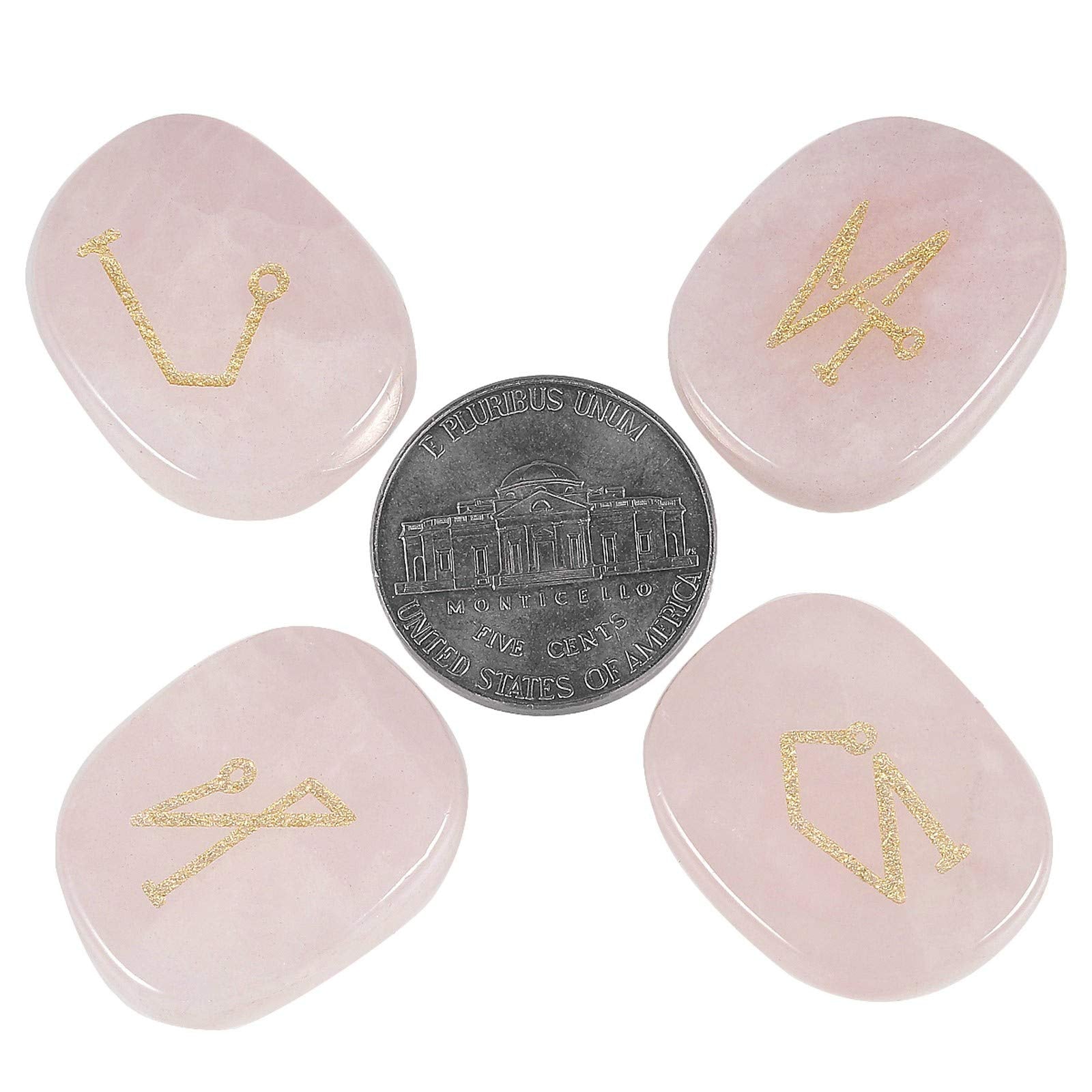 Amogeeli pocket crystal stones featuring Archangel Michael sigil for daily focus