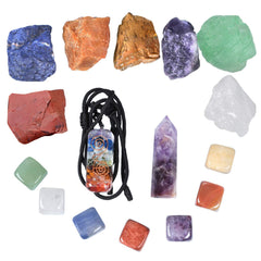 Amogeeli raw chakra stones ready for grounding and energy work.
