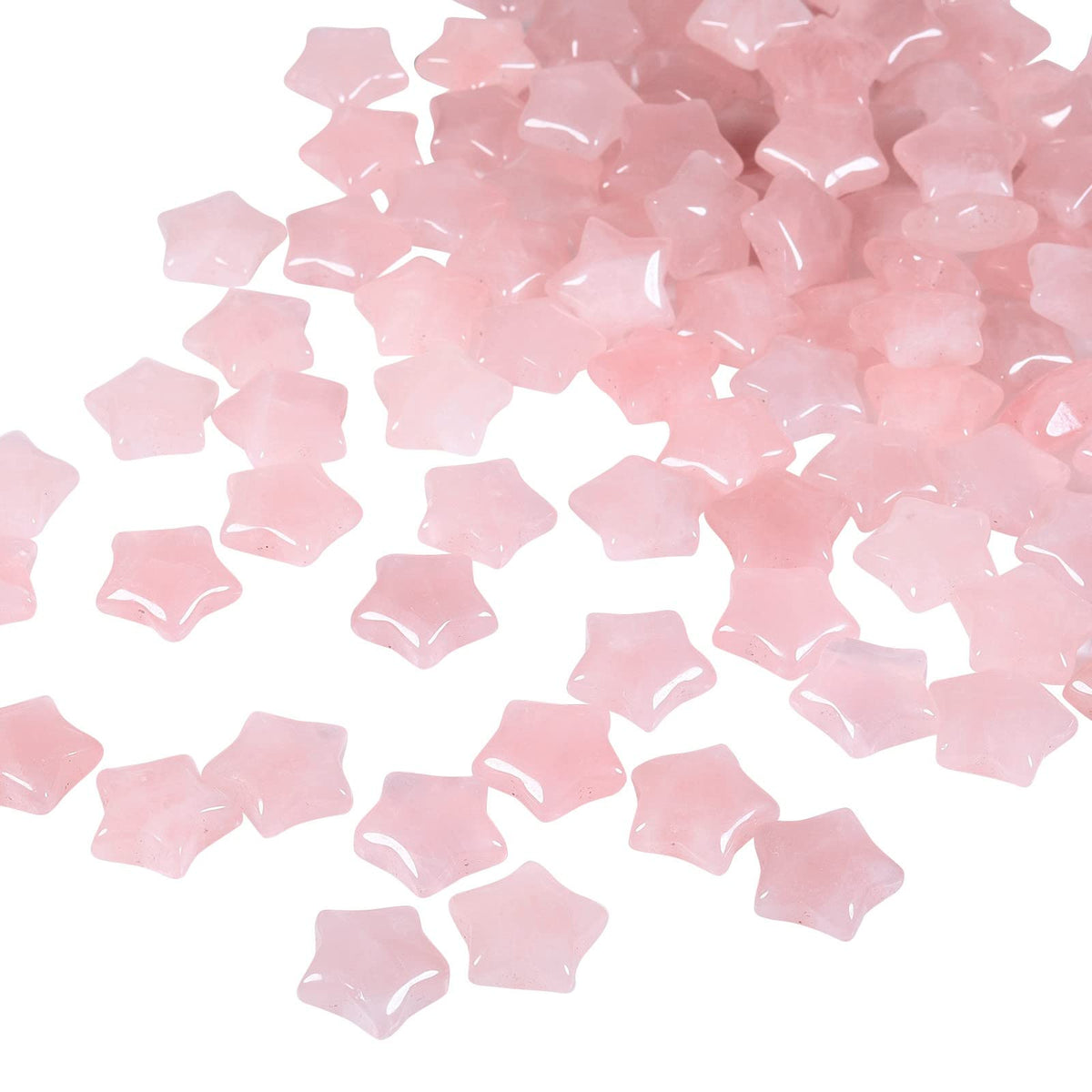 Amogeeli rose quartz star pocket stone for positive energy on the go.