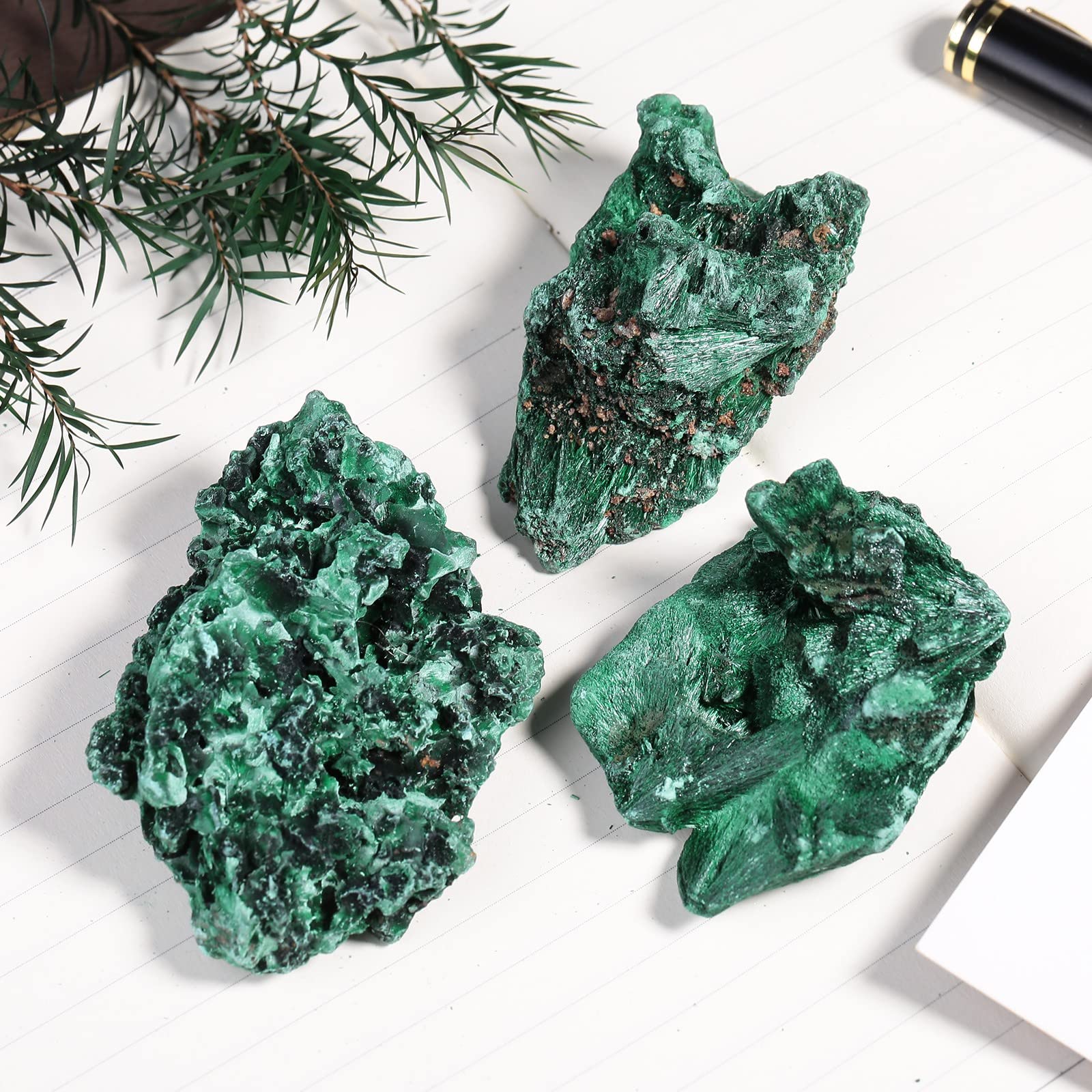 Amogeeli small malachite stone specimen showing natural patterns and color