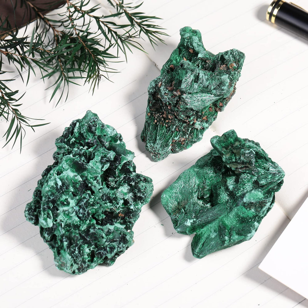 Amogeeli small malachite stone specimen showing natural patterns and color