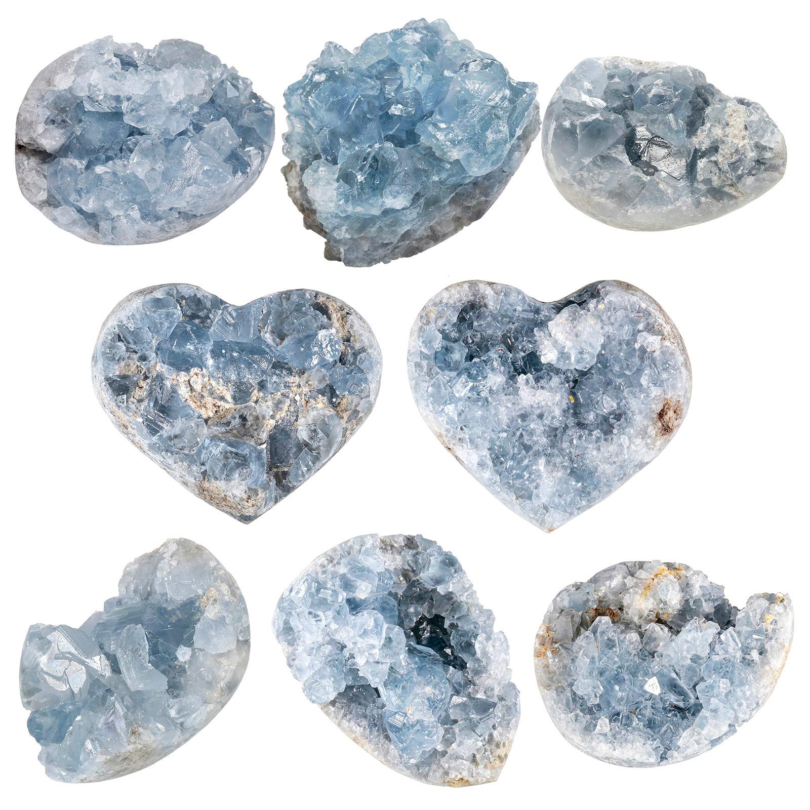 Amogeeli table decor blue celestite shard, ideal for study spaces and mood balance
