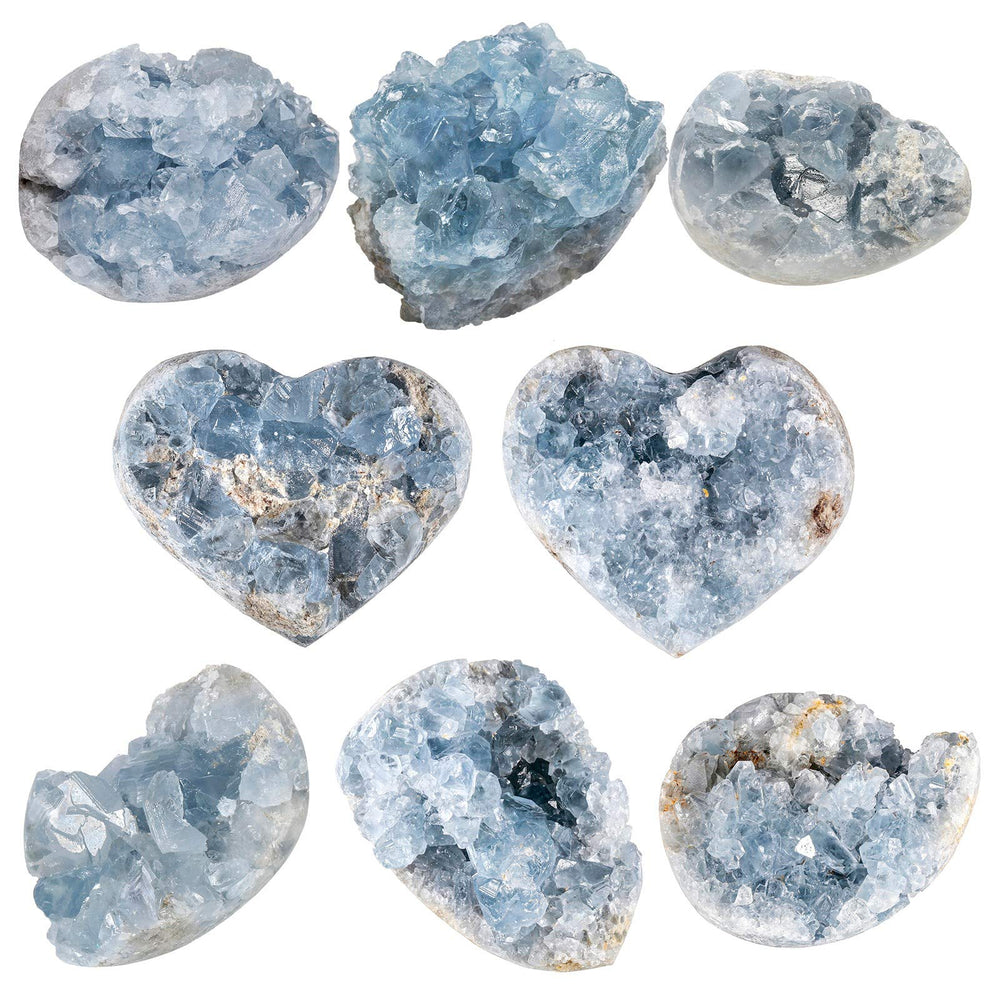 Amogeeli table decor blue celestite shard, ideal for study spaces and mood balance