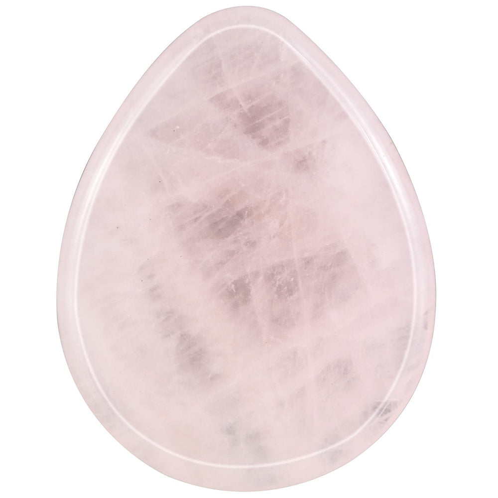 Amogeeli teardrop worry stone rose quartz for stress relief via touch