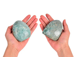 AMOYSTONE amazonite decorative ornament showing natural hues for positive energy at home.
