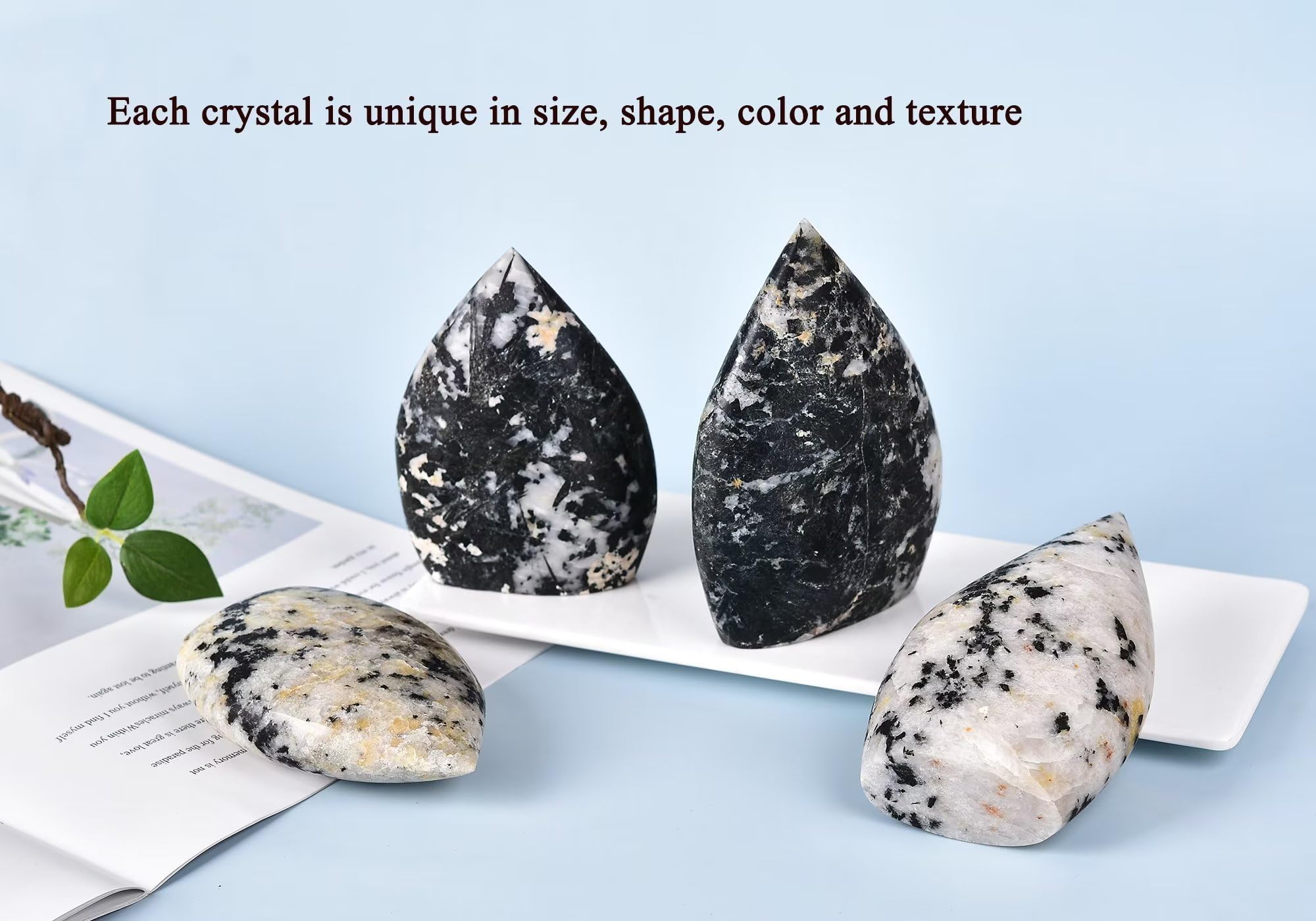 AMOYSTONE Black Tourmaline calm meditation space enhances ambiance.