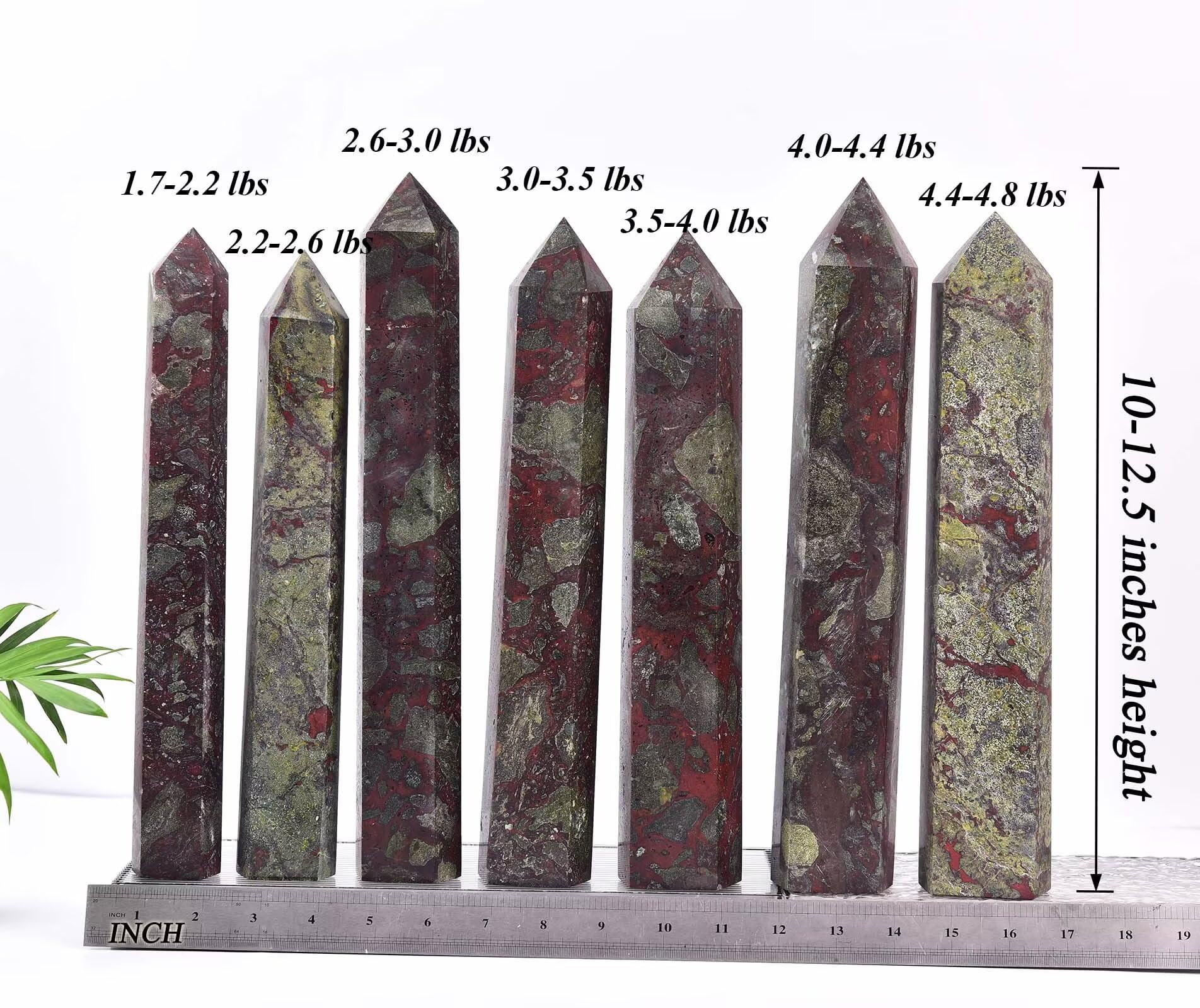 AMOYSTONE Blood Jasper wand energy focus for calm attention