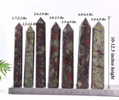 AMOYSTONE bloodstone-helio-trope wand promotes calming rituals and focus