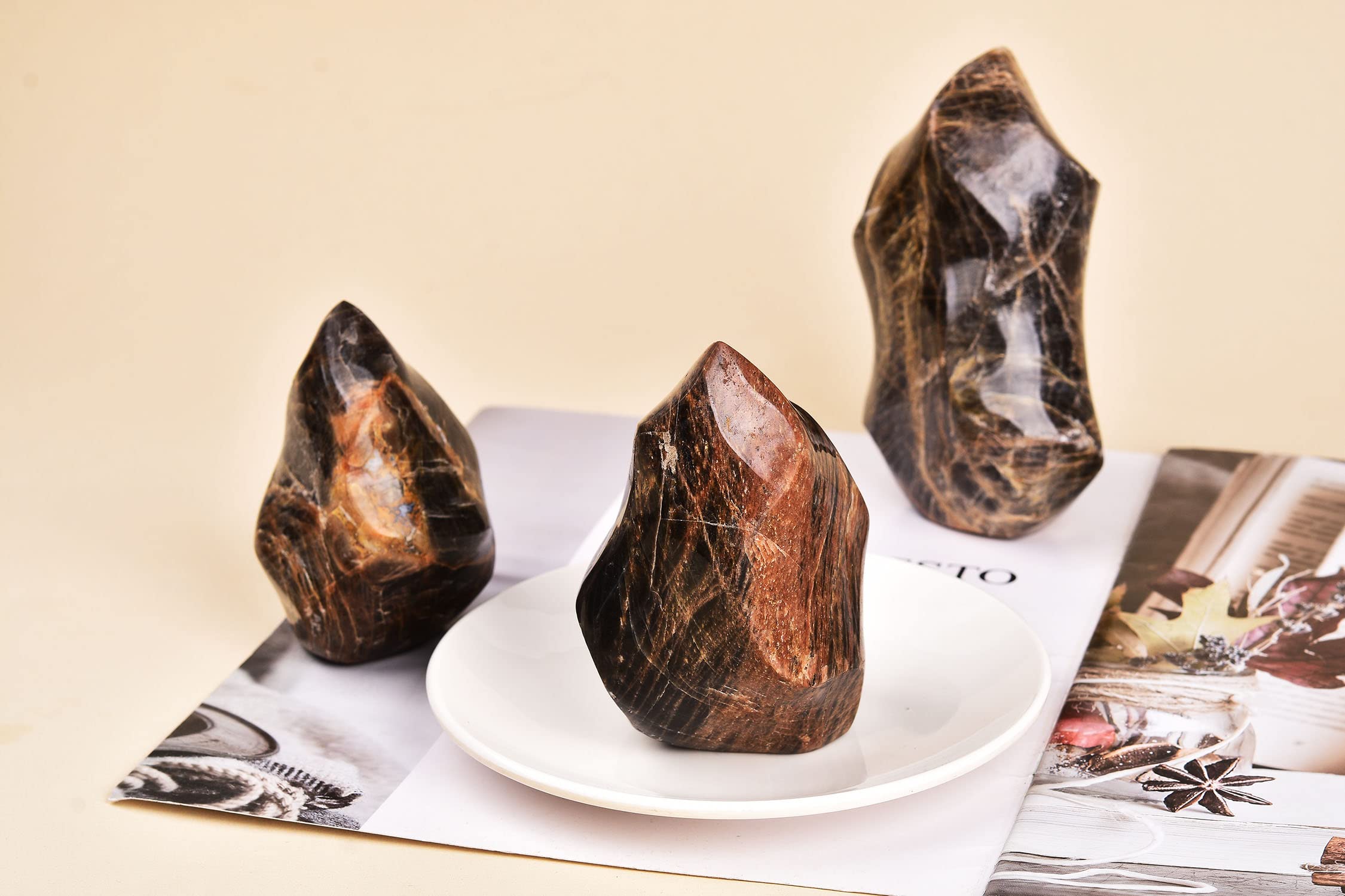 AMOYSTONE Chakra balancing Crystal supports soothing energy during yoga