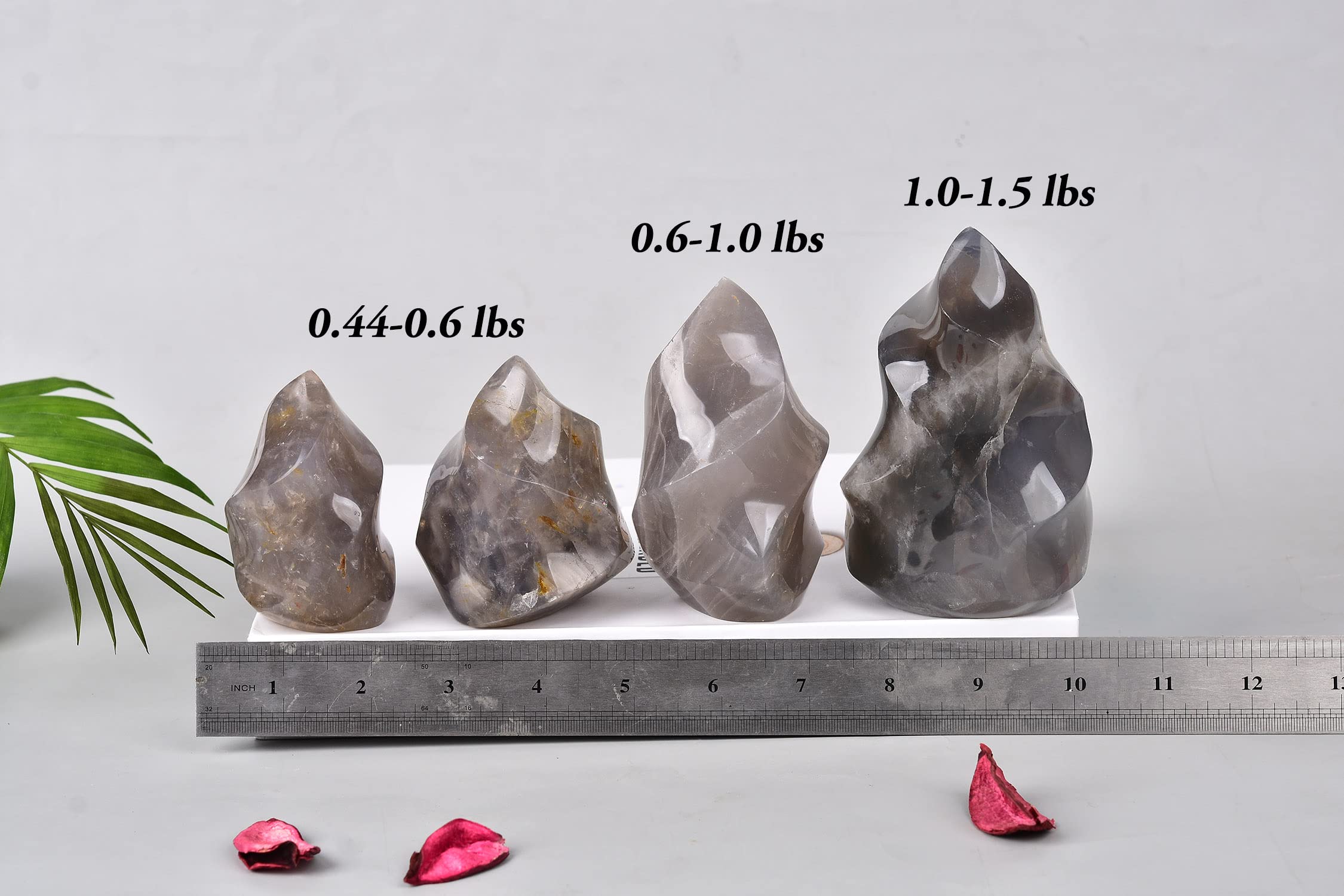 AMOYSTONE Chakra-balancing quartz tower for yoga corners