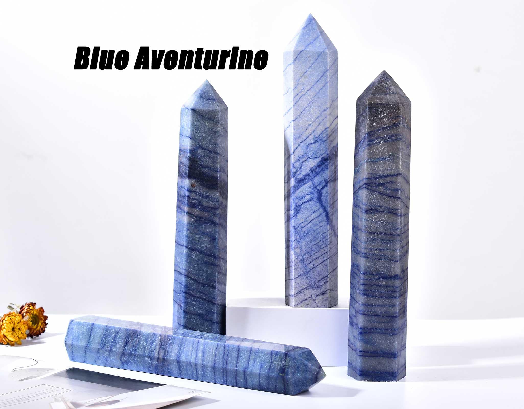 AMOYSTONE blue aventurine crystal decor makes a thoughtful gift for crystal lovers.