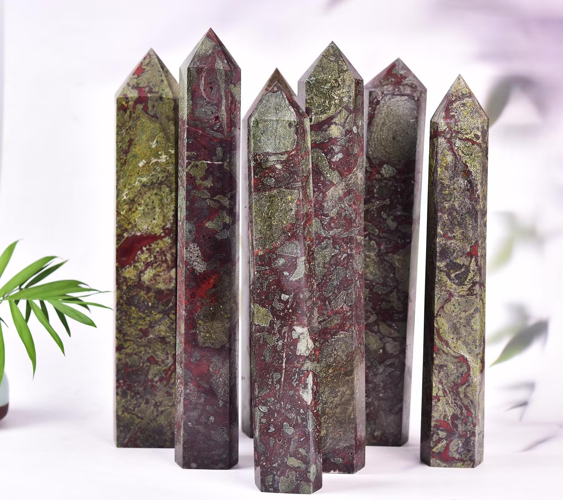 AMOYSTONE Gift-ready blood jasper wand for crystal lovers.