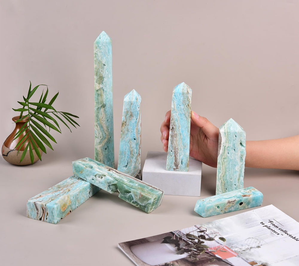 AMOYSTONE Hemimorphite wand care tip helps keep it pristine