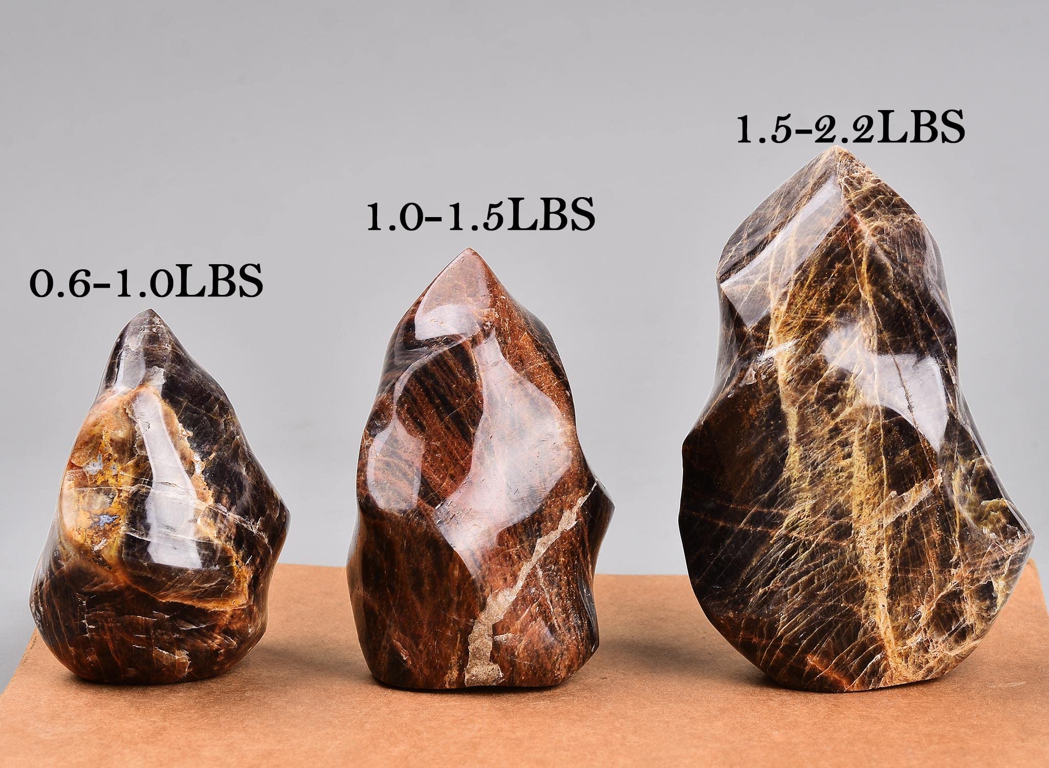 AMOYSTONE Black Moonstone decor elevates shelves with tranquil energy
