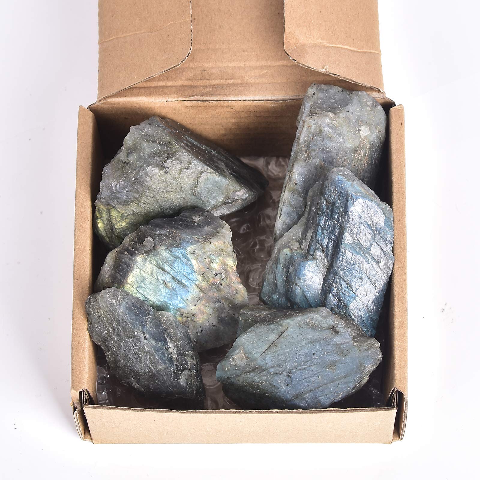 AMOYSTONE Labradorite labradorescence detail highlights color flashes in display accents.