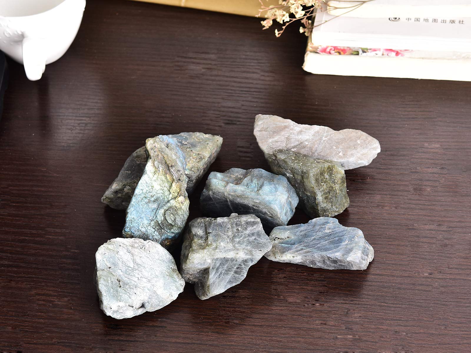 AMOYSTONE Labradorite rough decor piece for shelves or aquariums