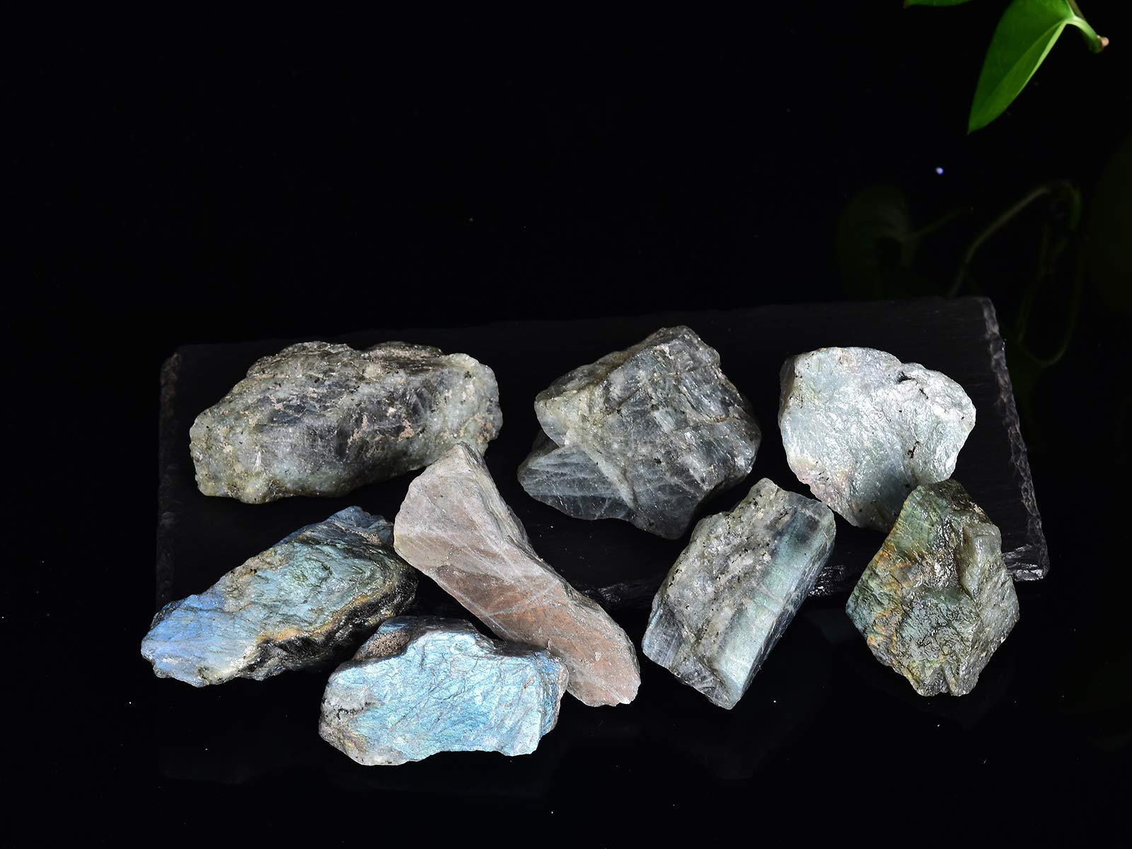 AMOYSTONE Labradorite rough natural texture with irregular surface