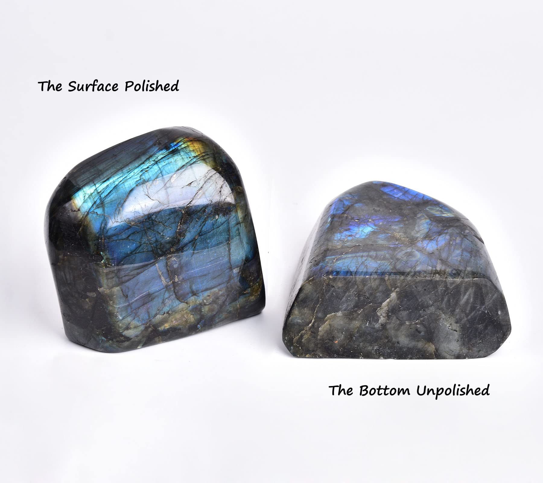 AMOYSTONE Labradorite slab on desk decor adds energy at work