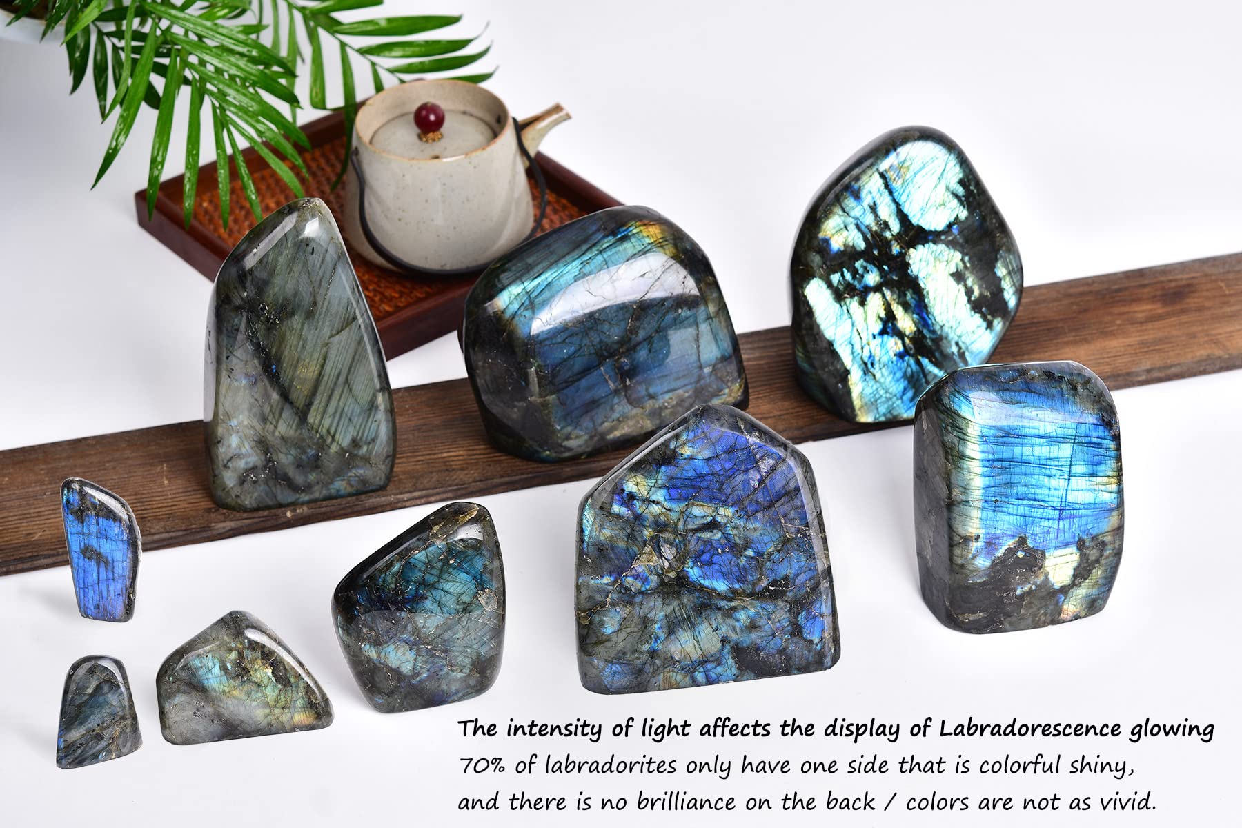 AMOYSTONE Labradorite slab gift ready packaging for crystal lovers