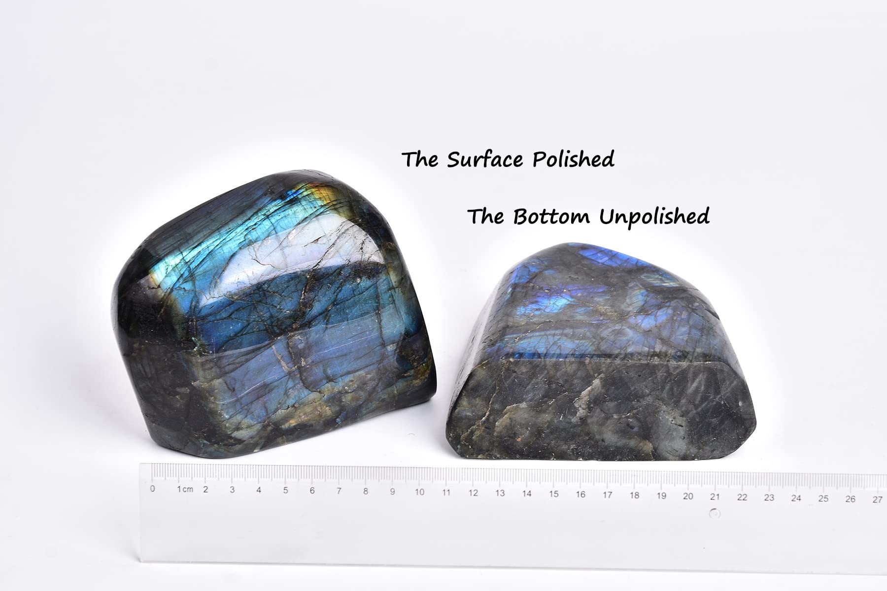 AMOYSTONE labradorite slab ideal for meditation and chakra balance sessions.