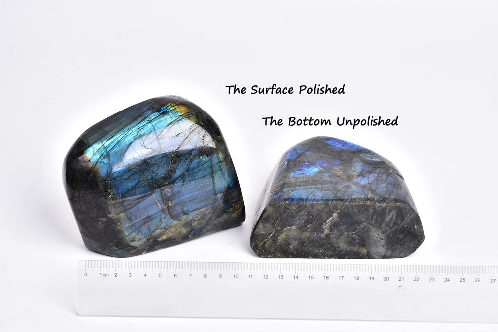 AMOYSTONE labradorite slab ideal for meditation and chakra balance sessions.