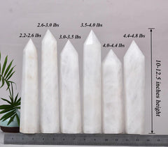 AMOYSTONE six-faceted wand closeup showing precision energy facets