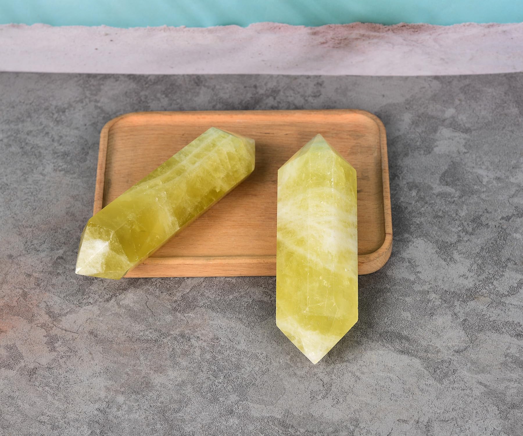 AMOYSTONE Lemon Quartz highlighting wealth attraction in energy work