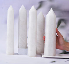 AMOYSTONE crystal wand on meditation altar creating a serene space
