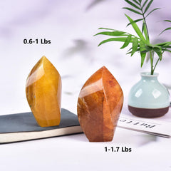 AMOYSTONE spiral-point fluorite tower near door supports Feng Shui calm.