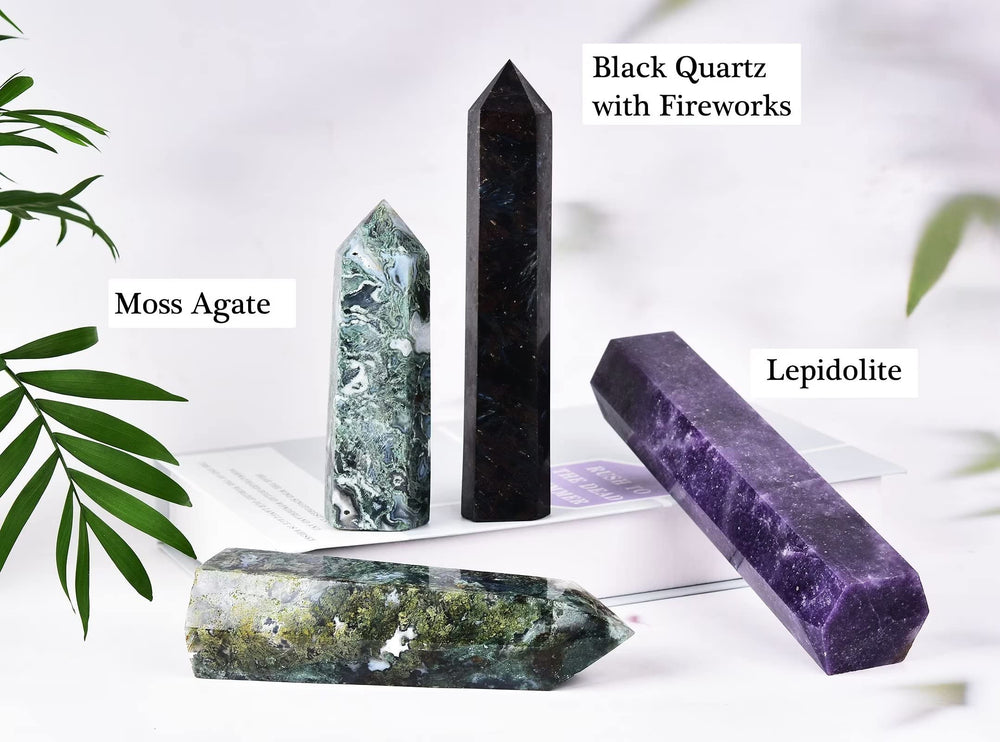 AMOYSTONE Moss Agate wand ideal gift idea for crystal lovers