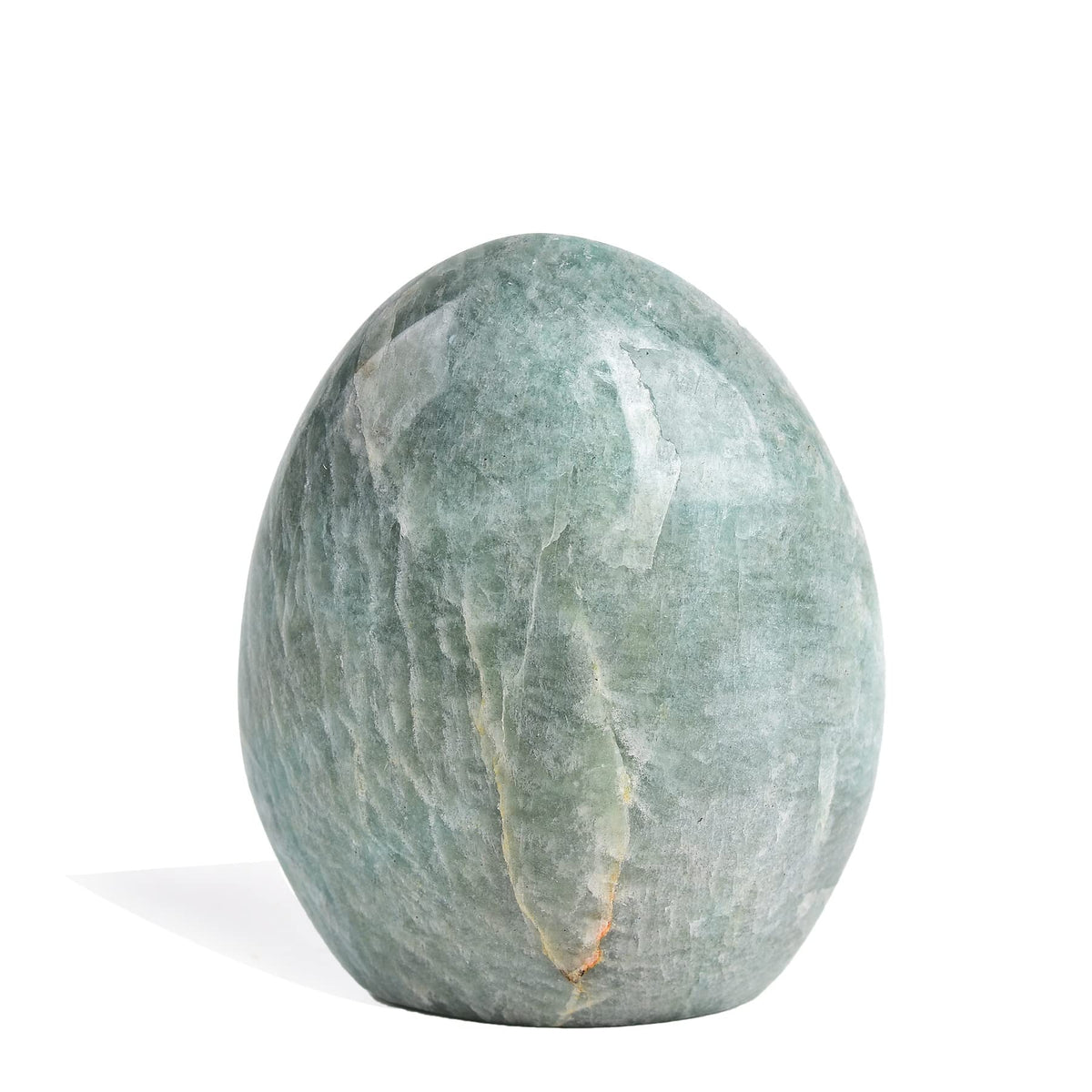 AMOYSTONE natural amazonite slab polished for refined home decor and meditation rituals.