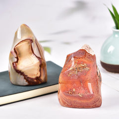 AMOYSTONE natural quartz Reiki energy decor for balance in living spaces.