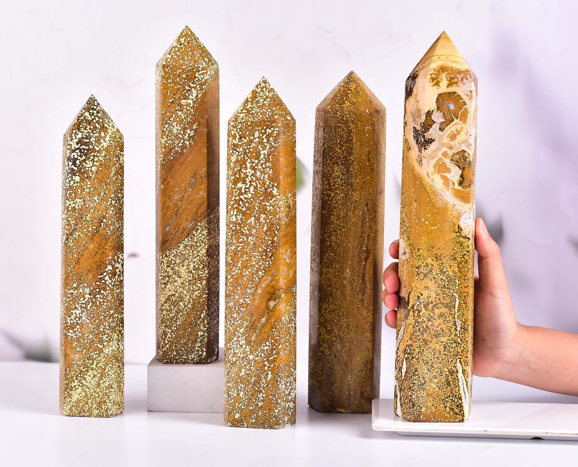 AMOYSTONE Ocean Jasper wand makes a thoughtful gift for crystal lovers