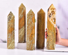 AMOYSTONE Ocean Jasper wand makes a thoughtful gift for crystal lovers