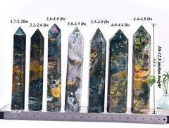 AMOYSTONE Ocean Jasper wand rainbow color varieties for serene practice ambiance