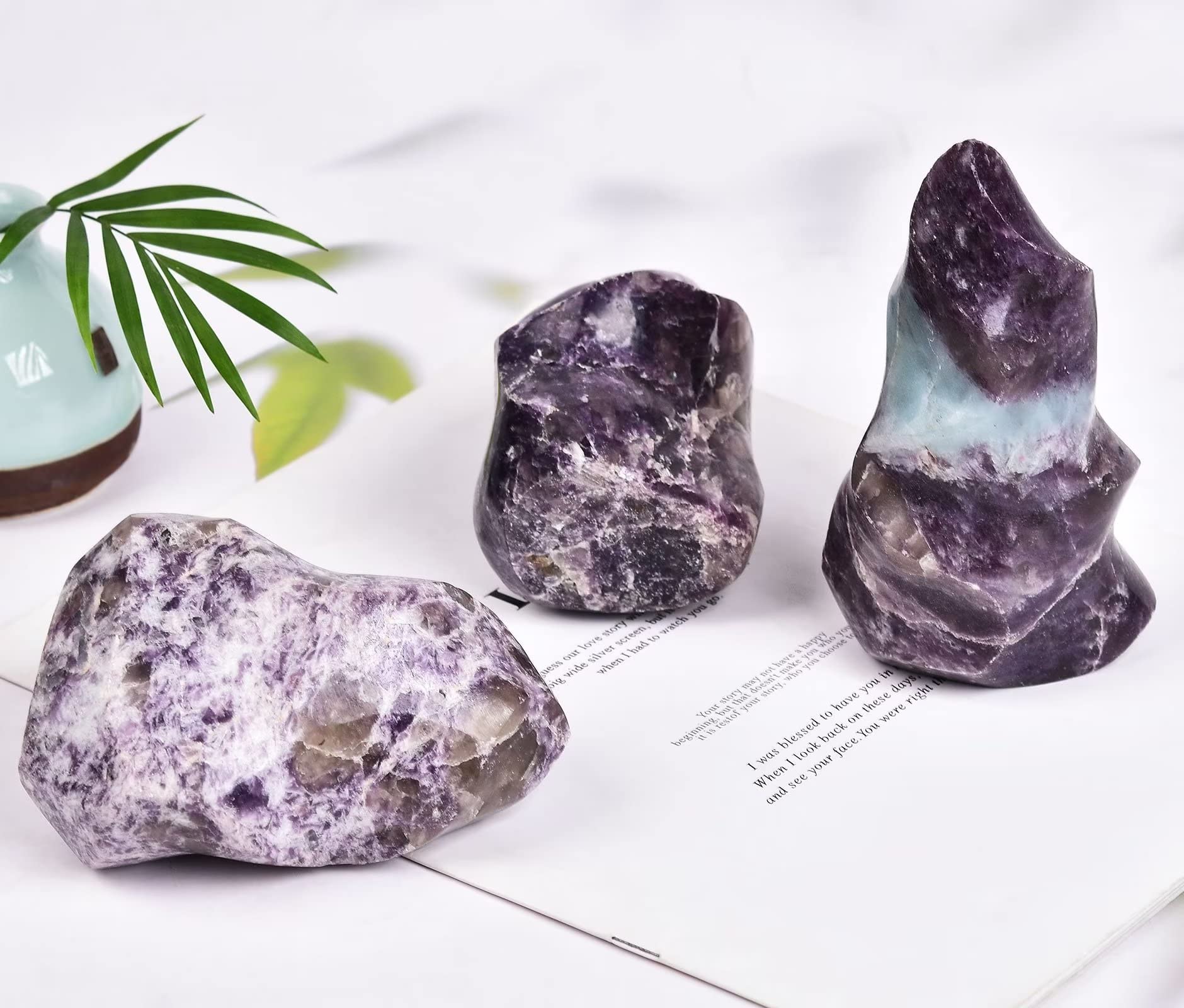 AMOYSTONE peaceful home decor crystal adds serene style