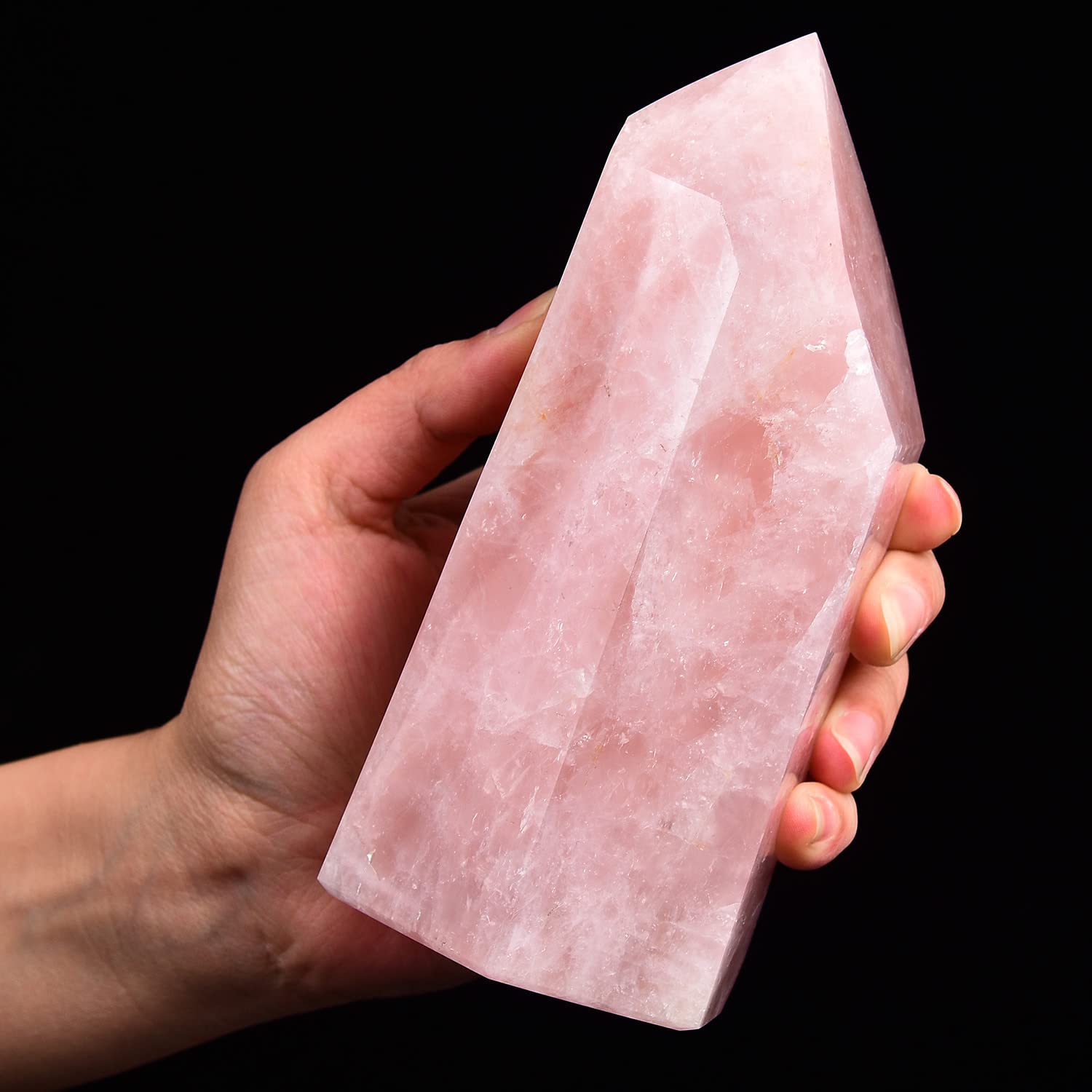 AMOYSTONE 6-faceted wand directing energy for reflection and emotional clarity
