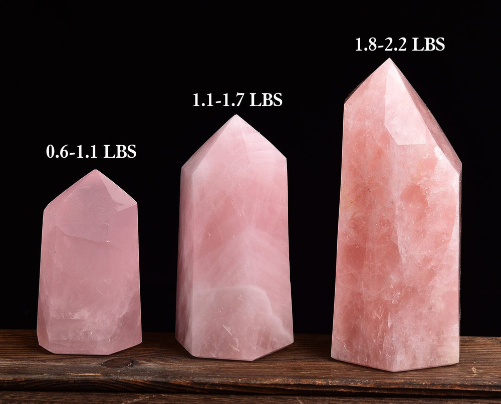 AMOYSTONE rose quartz crystal point ideal for focus during rituals