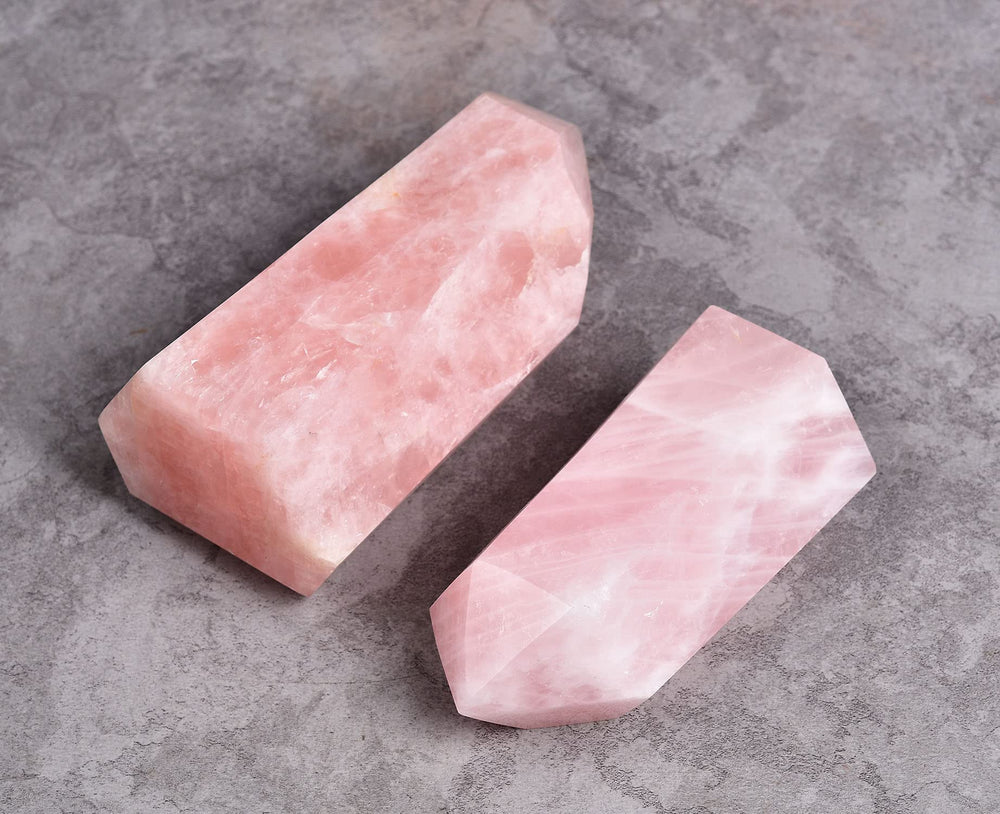 AMOYSTONE rose quartz meditation crystal supports peaceful atmosphere