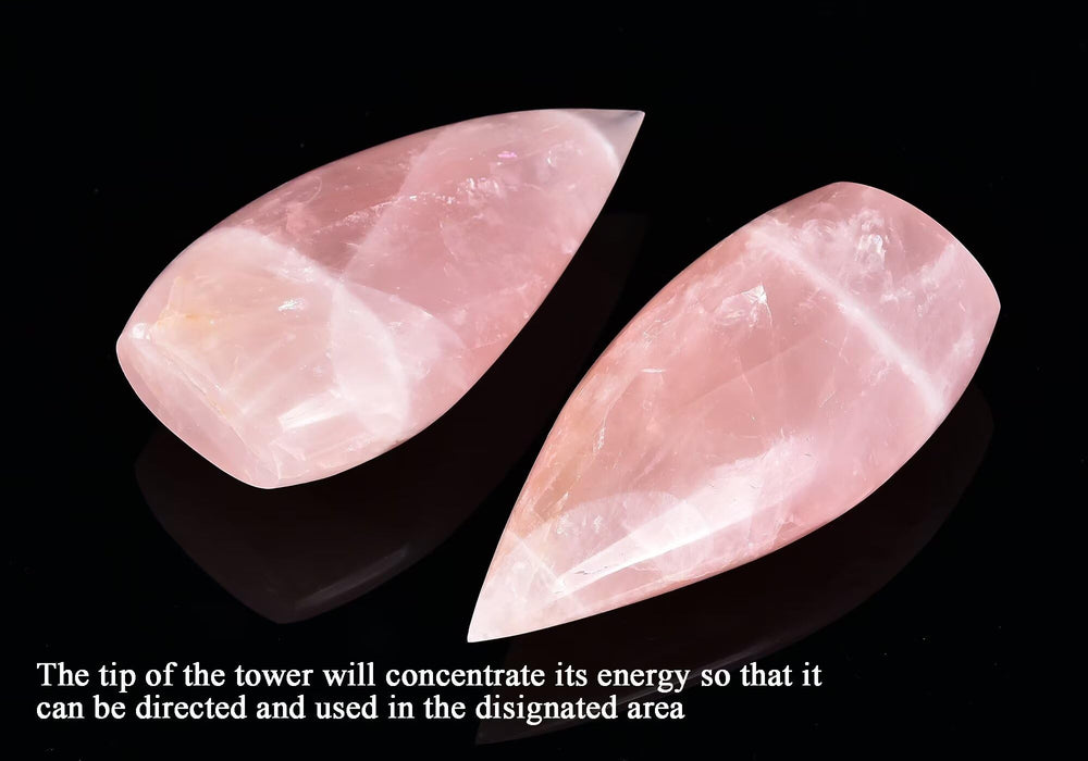 AMOYSTONE Natural rose quartz crystal with unique veining and color variations