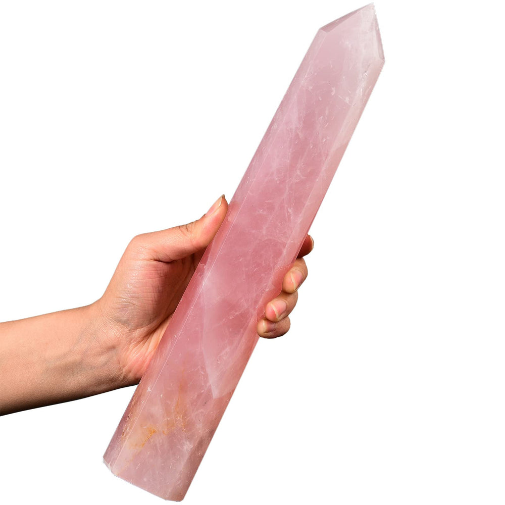 AMOYSTONE crystal wand shows energy channeling for emotional balance during practice