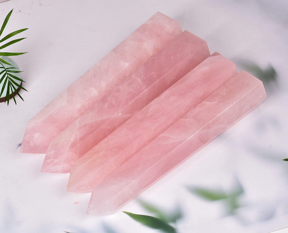 AMOYSTONE obelisk glows softly during meditation and yoga sessions