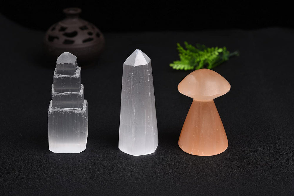 AMOYSTONE Selenite hexagonal column makes a thoughtful crystal gift