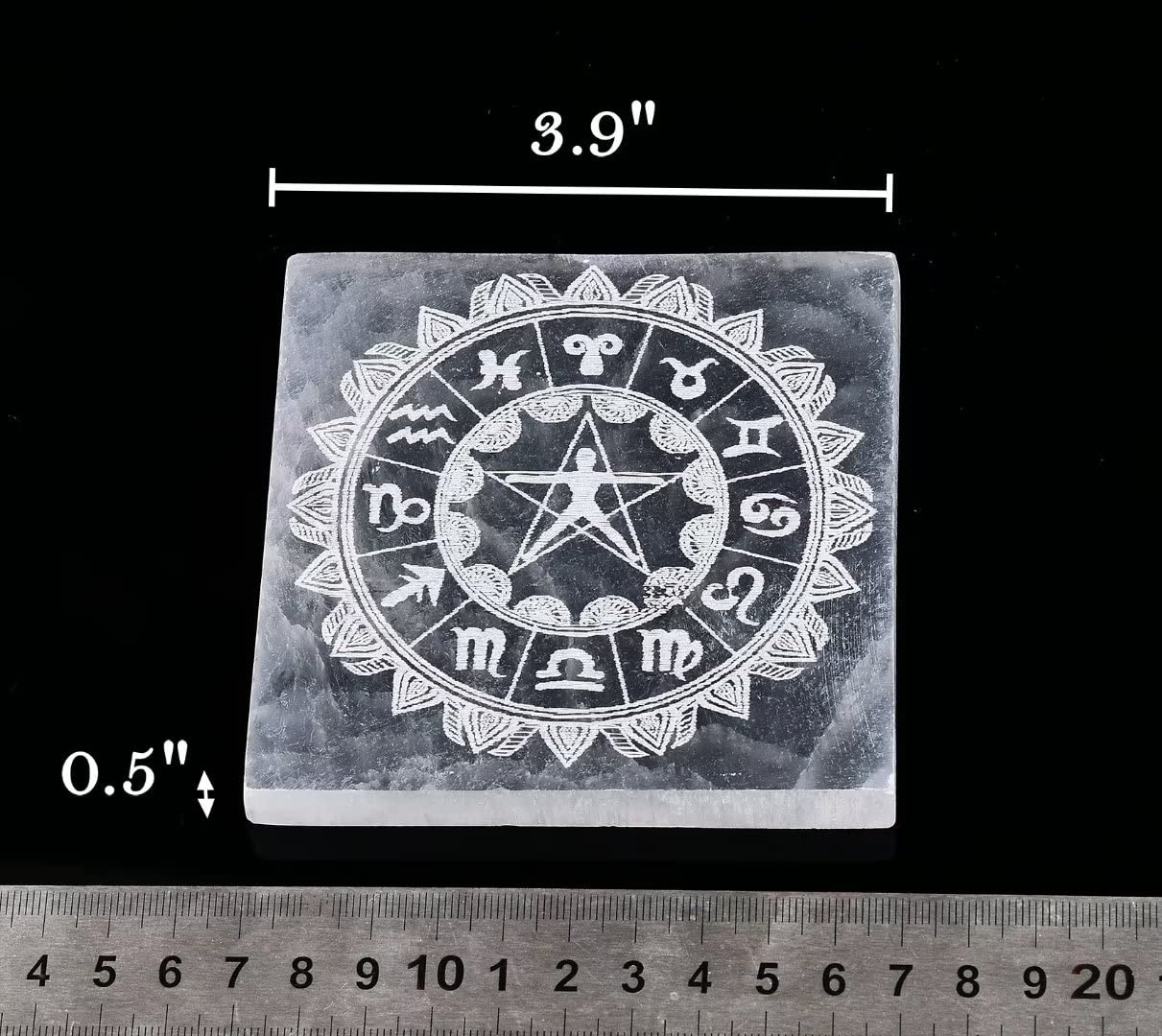 AMOYSTONE plate for jewelry and crystal charging and cleansing