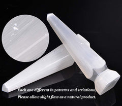 AMOYSTONE Selenite Tower from Morocco adds calm decor to any room.