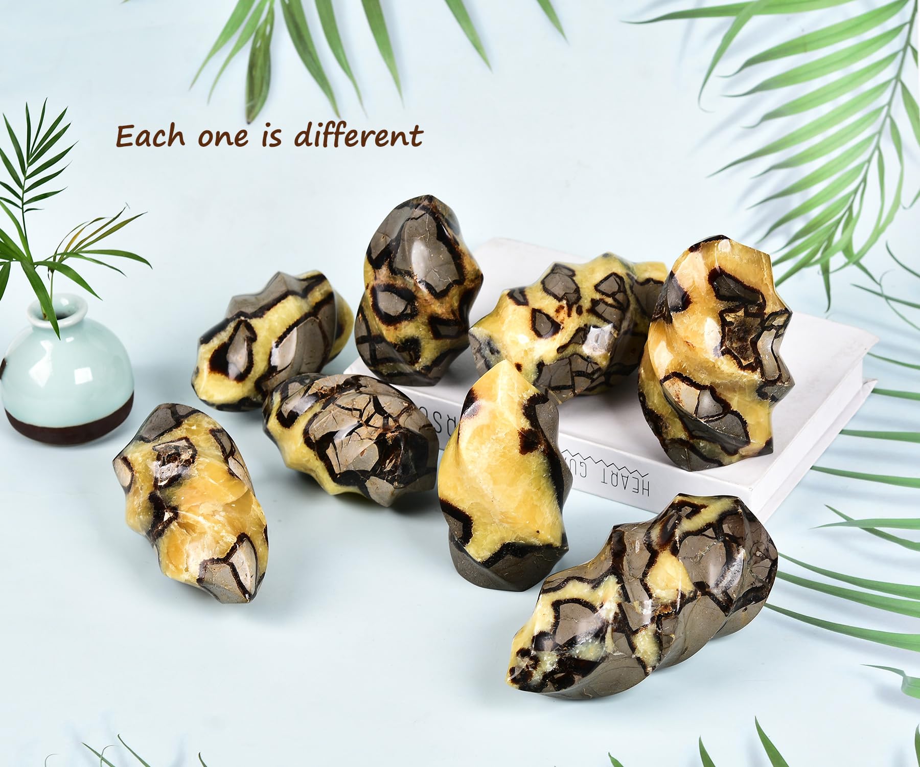AMOYSTONE Septarian Flame Tower supports chakra balancing in yoga and meditation