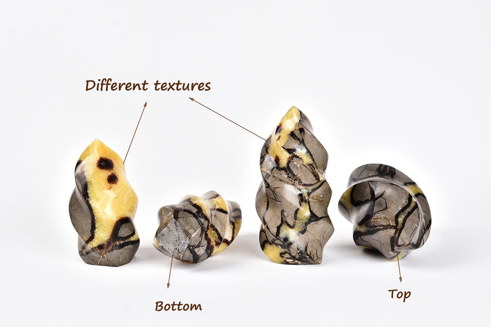 AMOYSTONE Septarian Flame Tower gift-ready decor for crystal lovers