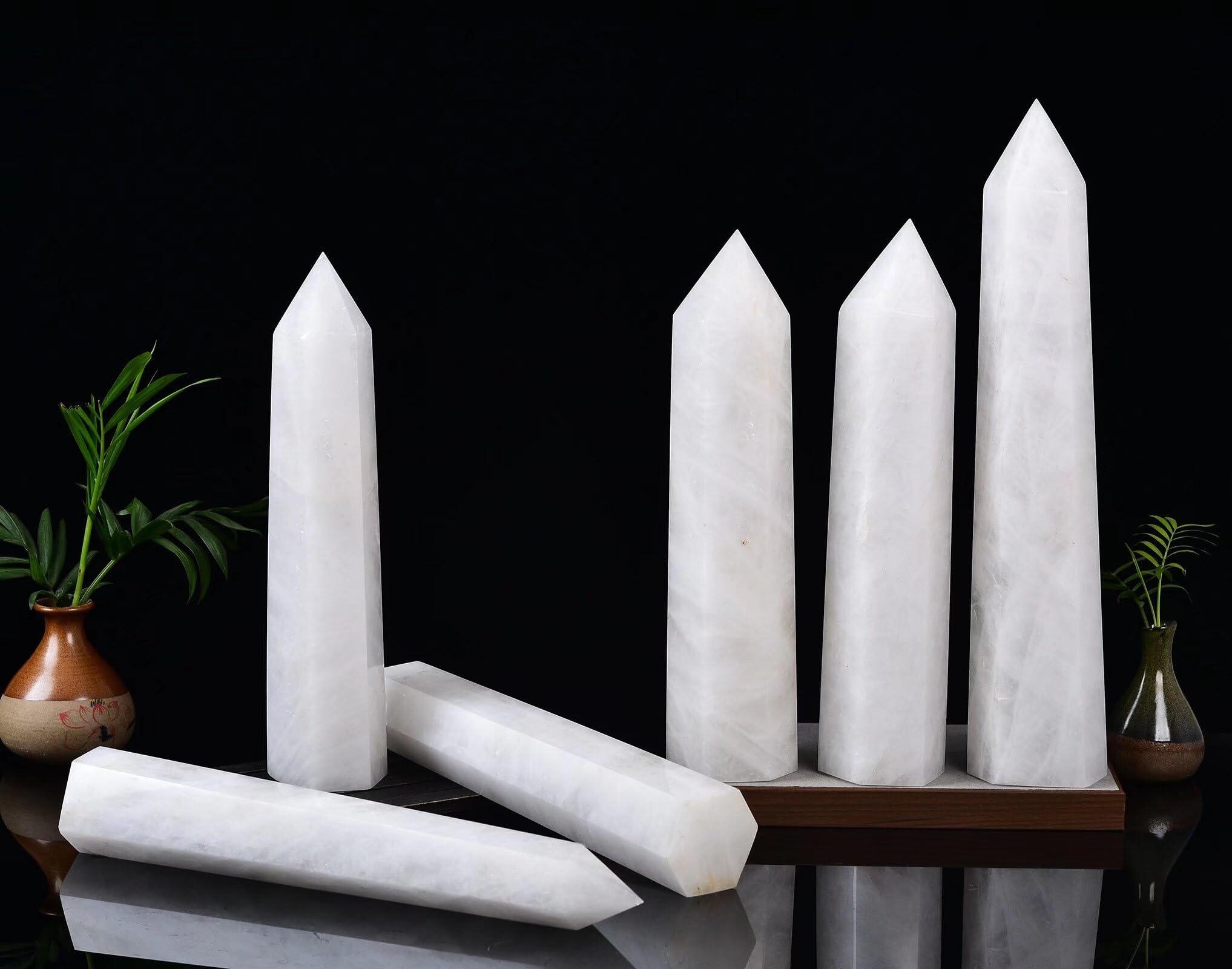 AMOYSTONE wand placed on desk for calm focus and ambiance