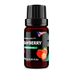 Close-up of AMPEXT Strawberry fragrance oil cap for precise dispensing.